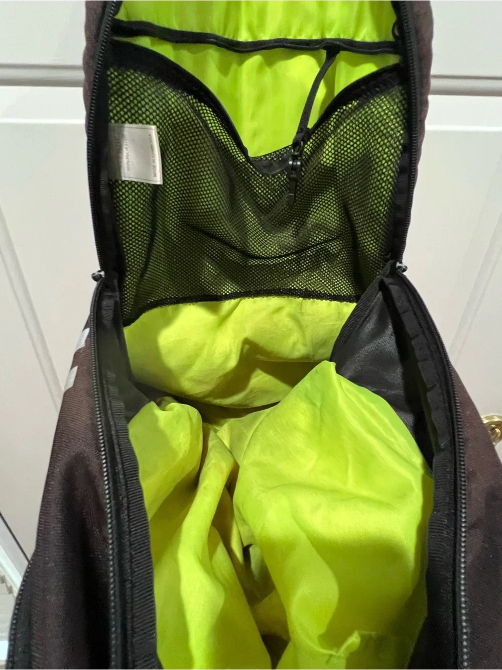 adidas Men's Black Backpack with White Logo and Silver Stripes